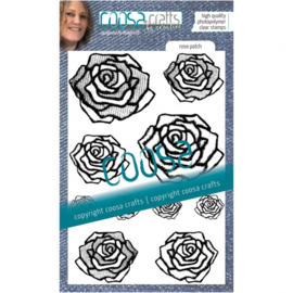 COOSA Crafts • Clear Stempel A6 Love my jeans - Rose patch