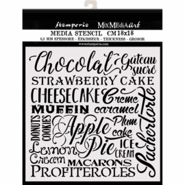 Stamperia Thick Stencil - 18x18cm - Chocolate