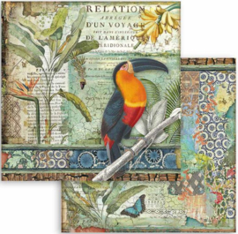 Stamperia - Amazonia -  Toucan - Paper - 30.5 x 30.5  cm