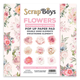 ScrapBoys - POP UP paperpad - Flowers