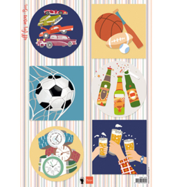 Marianne Design A4 Knipvel - All for men - Beer -  EWK1276