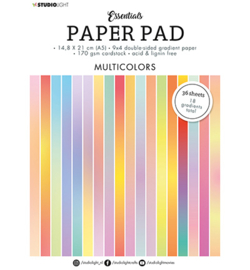 Studio Light Paper Pad Double sided Gradient  Multicolors Essentials nr.20