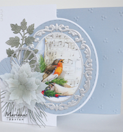 Marianne Design -  3D Knipvellen A4 - Christmas Robins -  VK9578