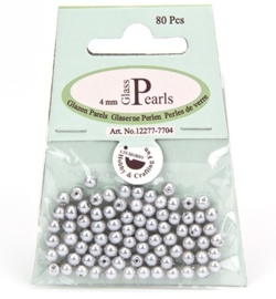 Glass Pearls Round 4 mm Lt. Grey