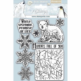 Stamperia - Natural Rubber Stamp -  Arctic Antarctic Moments Full of You