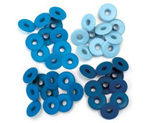 We R Memory Keepers Blue Crop-A-Dile Wide Eyelet 40pcs
