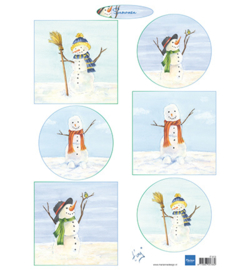 Marianne Design- A4 Knipvel - Tiny's Snowmen -  IT613