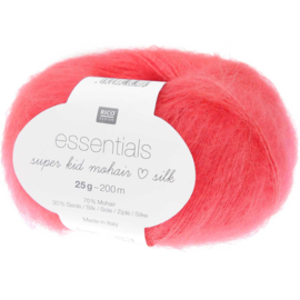 Rico Essentials Super Kid Mohair Silk 383198.064 Neon Rood