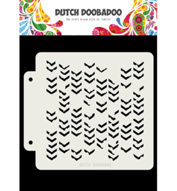 Dutch Doobadoo Mask Art -  Grunge Chrevrons -  470.715.155