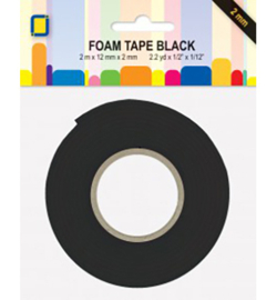 JEJE Produkt - Foam Tape Black 2 m x 12 mm x 2 mm (3.3022)