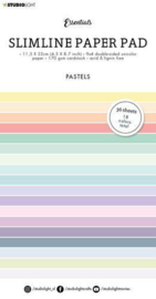 SL Paper Pad Double sided Unicolor Pastels Slimline Essentials nr.32
