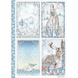 Stamperia - Winter Tales - Rice Paper - A4  Cards