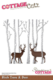 CottageCutz Birch Trees & Deer CC-175