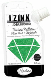 IZINK Diamond glitterverf/pasta - 80 ml, groen - 80842