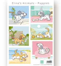 Marianne Design-Decoupage - Eline's Animals Puppies-AK0079