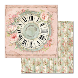 Stamperia - House of Roses - Paper - 30,5 x 30,5 cm - Clock