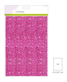 CraftEmotions glitterpapier 29 x 21 cm 5 vel Cyclaam  001290/0135