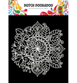 Dutch Doobadoo Mask Art 15 x 15 cm - Mandela met bloem 470.715.624