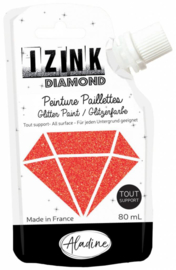 IZINK Diamond glitterverf/pasta - 80 ml, rood - 80839