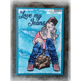 COOSA Crafts • Clear Stempel A6 Love my jeans - Large notes