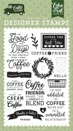 Echo Park - Coffee & Friends Clear Stamps