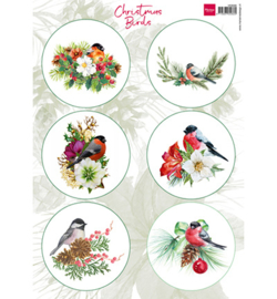 Marianne Design -  3D Knipvellen A4 - Kerstvogeltjes 1  -  VK9566