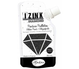 IZINK Diamond glitterverf/pasta - 80 ml, zwart - 80846