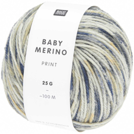 Rico Baby Merino Print - Navy Blue-Vanilla  383315.012