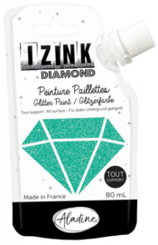 IZINK Diamond glitterverf/pasta - 80 ml, turquoise - 80838