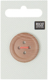Rico Design Houten Knoop met Rand 2,6 cm