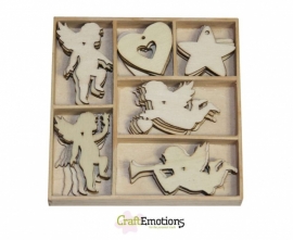 Houten Ornamenten Purple Holiday Engeltjes 811500/0152