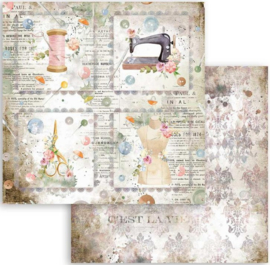 Stamperia -  Romantic Threads  - Cards - Paper - 30.5 x 30.5 cm