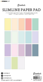 SL Paper Pad Double sided Unicolor Pastels Slimline Essentials nr.32