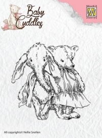 Nellie`s Choice Clearstamp - Baby Cuddles Cuddly friends CSBC005