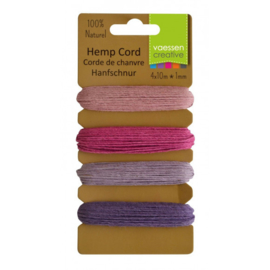 Vaessen Creative -  Hemp Cord  -  Purple/Pink