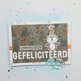 CarlijnDesign Snijmallen Gefeliciteerd Blokletters