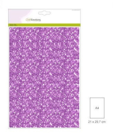 CraftEmotions glitterpapier 29 x 21 cm 5 vel Lila  001290/0125