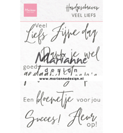 Marianne Design Stempel - Handgeschreven - Veel Liefs - CS1050