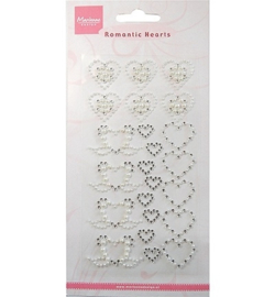 CA3108 - Pearls - Pearls/Strass Romantic Hearts adhesive