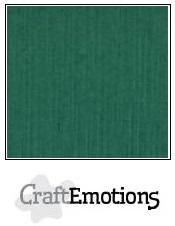 CraftEmotions linnenkarton 10 vel  Kerstgroen  30,5x30,5cm