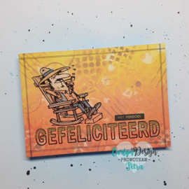 CarlijnDesign Stempels Gefeliciteerd Blokletters