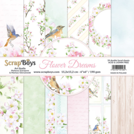 ScrapBoys - Flower Dreams - Paper pad 15,2 x 15,2 cm