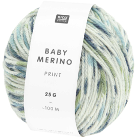 Rico Baby Merino Print - Blue-Green  383315.013