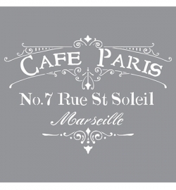 Americana Decor Stencils Cafe Paris ADS02