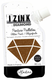 IZINK Diamond glitterverf/pasta - 80 ml, bruin - 80845