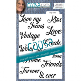 COOSA Crafts • Clear Stempel A6 Love my jeans - Large notes