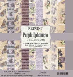 Reprint - Purple Ephemera Collection - 30,5 x 30,5 cm.