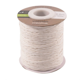 Vaessen Creative - Hemp Koord Wit - 0,8 mm x 100 m