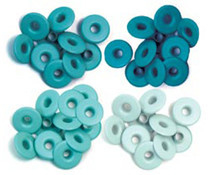 We R Memory Keepers Aqua Crop-A-Dile Wide Eyelet 40pcs