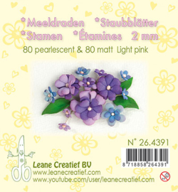 Leane Creatief - Meeldraden Matt & Pearl -  Light Pink
